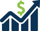 icon of a bar graph