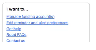bill pay screenshot
