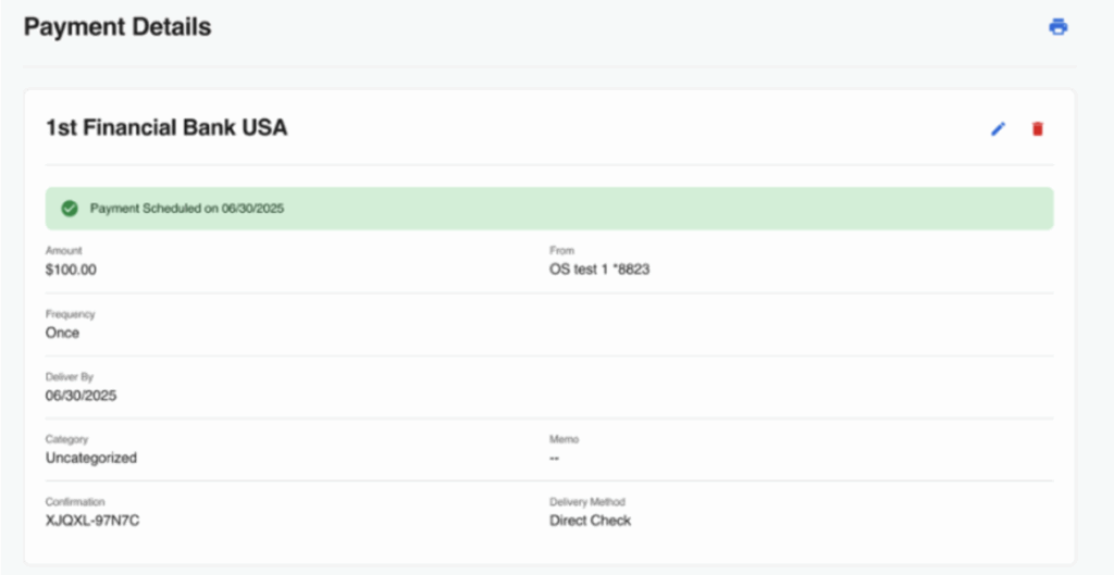 bill pay screenshot