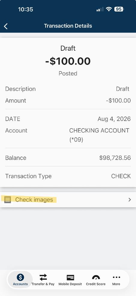 transaction screenshot